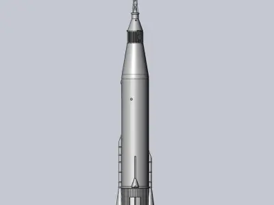 Mercury Atlas LV-3B Printable Rocket Model 3D print model