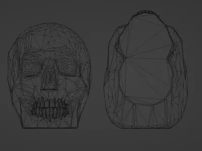 Skull Schrader Valve Caps 3D print model