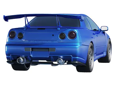 Nissan Skyline Low-poly 3D model by GANIBOEV-KHASANBEK