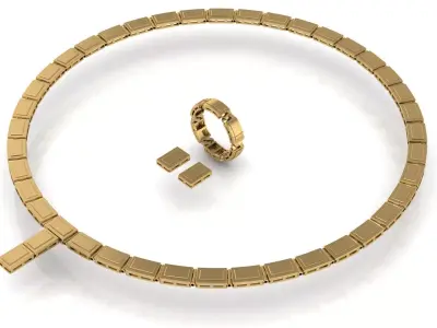 Gold Necklace  3D print model