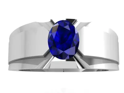 Oval Cut Ring 4314 3D print model