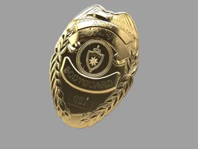 Elite Guard Gold Badge 3D print model