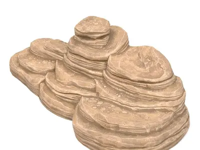  Cartoon cliff 3D model