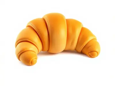 Croissant Model Pack for D Rendering and Gaming Low-poly 3D model