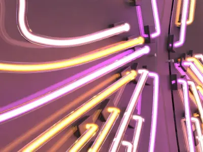 Butterfly Wings 2 - Neon Sign 3D model