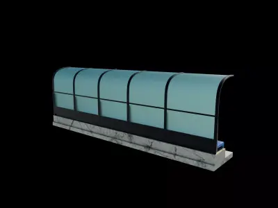 Soccer Bench 01 3D model