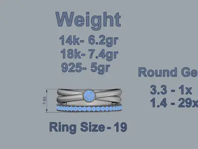 Woman Ring 01 3D print model
