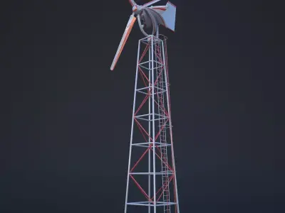 wind turbine Low-poly 3D model