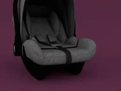 baby car seat Low-poly 3D model