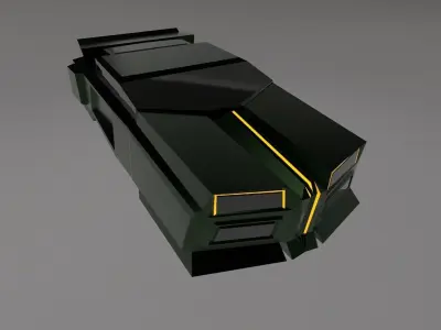 3D model scifi car Low-poly 3D model