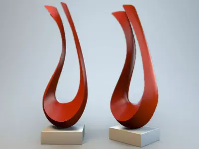Sculpture Harp 3D model