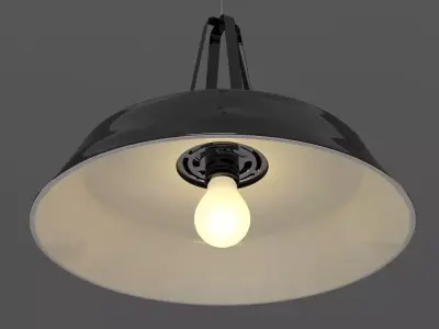 Black Ceiling Lamp 3D model