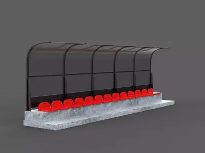 Soccer Bench 3D model