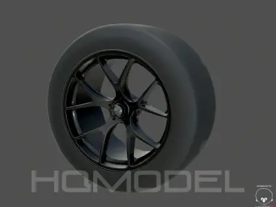 Generic Touring Tire Standard PBR Low-poly 3D model