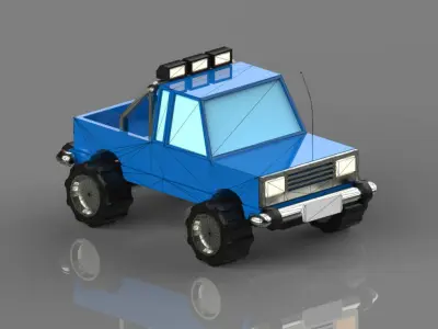 Low poly vehicles  Pack  Low-poly 3D model