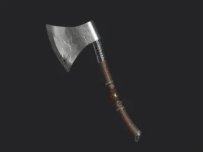 Mythologic Axe Low-poly 3D model