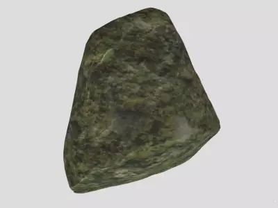 High Precision Moss Covered Rock 3D AssetKit PBR Low-poly 3D model