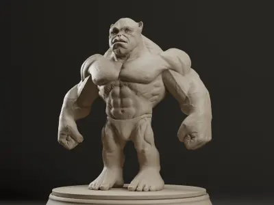 Bodybuilder Boss Dog  3D print model