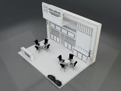 BOOTH EXHIBITION STAND a146 3D model