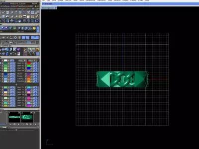 Luxury Chain Ring with Pyramid Stud  3D print model