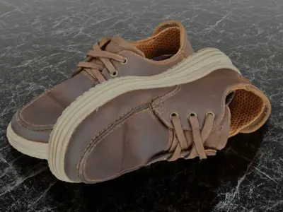SKECHERS 3D SHOES - PERTOLA - VALARGO - BROWN Low-poly 3D model