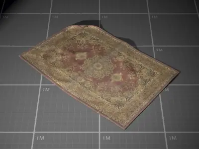 Used Soviet Carpet Low-poly 3D model
