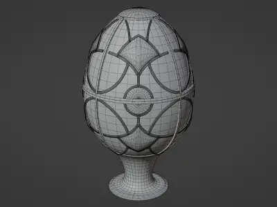 Faberge Egg Low-poly 3D model