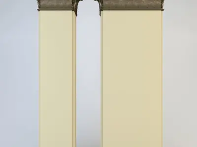 Column pair of columns 3D model