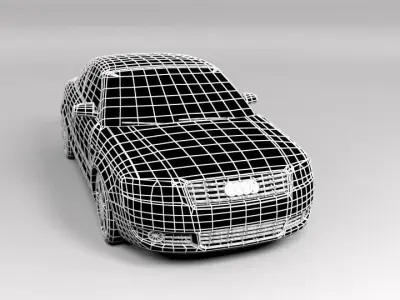 AUDI A4 CABRIO CLOSED LOWPOLY Low-poly 3D model