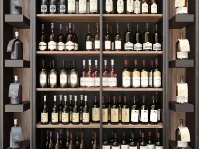 Wine cabinet 3D model