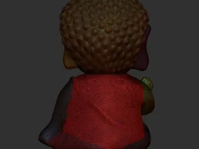 mini budha Low-poly 3D model