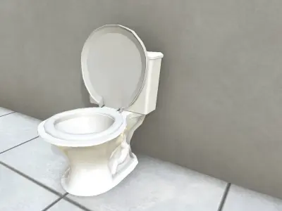 Toilet - Low poly - Game Ready Low-poly 3D model