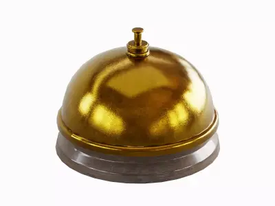 Classic Reception Bell 02 Low-poly 3D model