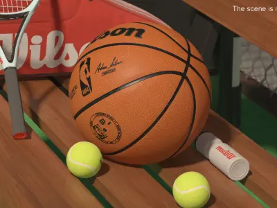 NBA Official Game Basketball Ball 3D model