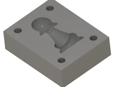 Chocolate Mold Chess Pawn 3D print model