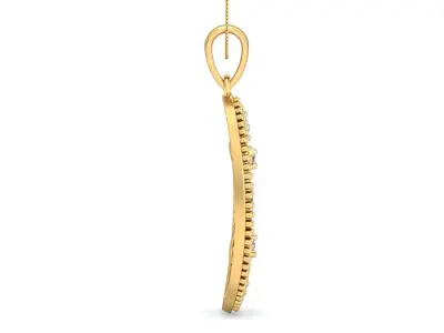 Pendant 3dm stl FBX OBJ Render Detail gold with diamonds 3D print model