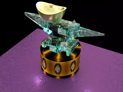 Chinese gold Ingot  3D model