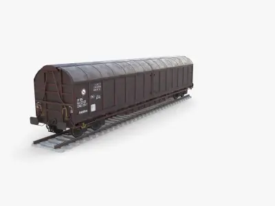 CFR Habis Sliding Door Wagon 339 Rail Car v1 3D model