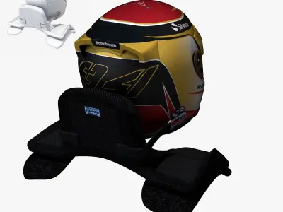 Wehrlein helmet 2017 Low-poly 3D model