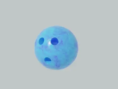 CUSTOM BOWLING BALL 3D model