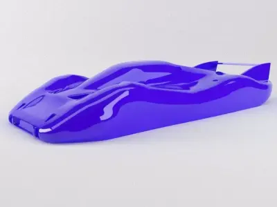 The silhouette of the car 1970 Porsche 917 Lang Heck 3D print model