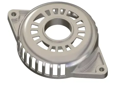 Aluminium Alternator Housing 3D print model