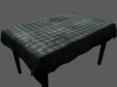 Old table Free low-poly 3D model