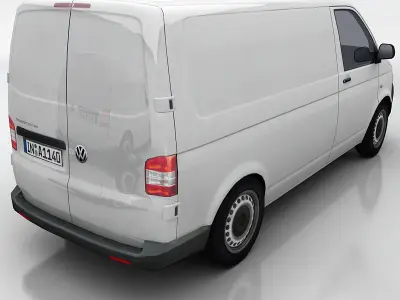 VW Transporter 5b Low-poly 3D model