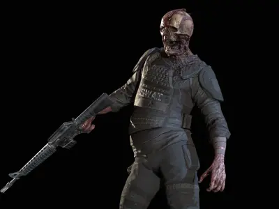 SuperZombie7 Low-poly 3D model