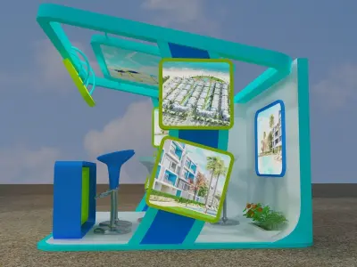 Booth Exhibition Stand a352 3D model