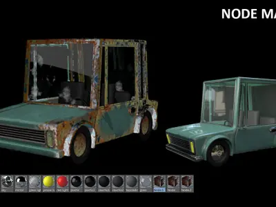 Cartoon Car 3D model 34