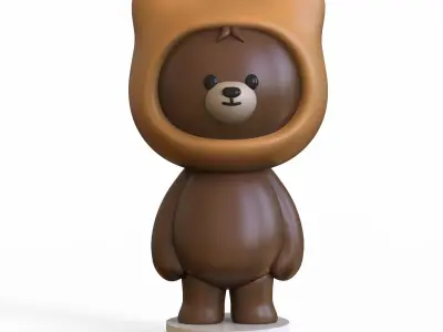 Cute Toy Bear Printable  3D print model