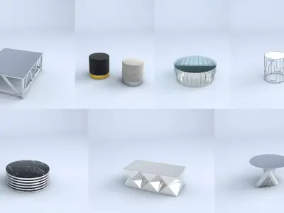 Luxury Coffee Table Collection 2 3D model