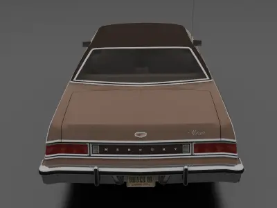 Marquis 4dr 1975 Low-poly 3D model